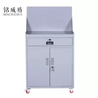 铭威盾工具柜加厚铁皮储物柜工厂车间用带抽屉汽修多功能收纳柜灰白色一斗小柜含轮子