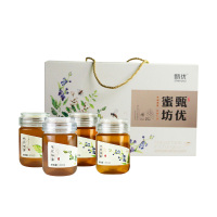 甄优 蜜坊礼盒A(枣花蜜+椴树蜜+山花蜜 三选二)450g×2瓶(备注口味)