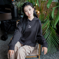 彪马(PUMA)女装秋季新款运动休闲服时尚卫衣跑步舒适透气套头衫 623468-01