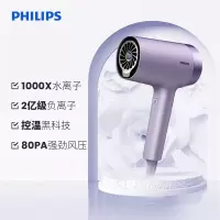 飞利浦(Philips)电吹风机2亿级负离子1千倍水离子 护发高速大功率绝绝紫水光机教师节礼物空气水疗BHD720