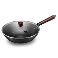 三禾(SANHO) TC30P1 锤纹0图层老铁锅炒锅 30cm