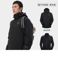 骆驼男三合一冲锋衣(抓绒内胆)AD12263515幻影黑S-3XL 尺码请备注