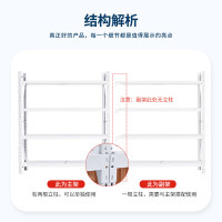 域赢货架仓储家用置物架仓库展示架储物架中型200kg白色1.5米四层副架