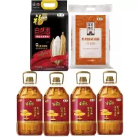 中粮 福临门 米面粮油 食品套装 中秋礼品 土榨花生油4.36L A