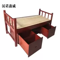 汉诺鑫威单位宿舍床带储物单层床2060*940*810mm