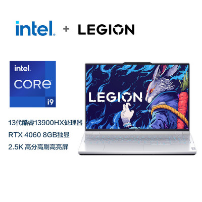 联想(Lenovo)电竞游戏笔记本电脑拯救者Y9000P[i9-13900HX 16G 1TB RTX4060 ]冰魄白