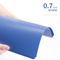 得力(deli)A4金属单强力夹+插页袋硬文件夹 大容量试卷资料夹诗朗诵签约夹板 5301蓝色