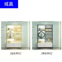 域赢产品展示架铁艺美容院书架美甲店陈列货架柜轻奢带灯化妆品展示柜不带灯80*30*200cm