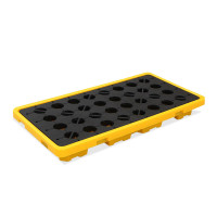 域赢化学品防渗漏托盘卡板油桶防漏托盘聚乙烯化学品接油盘盛漏平台两桶装1300*660*150mm