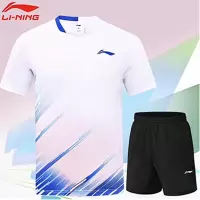 李宁(LI-NING)比赛男女款速干短袖 运动套装