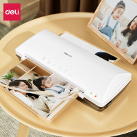 得力(deli)A4塑封机 封装机 自动过塑机过胶机 简洁时尚 3898 白色