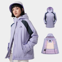 骆驼女夹棉冲锋衣AD22263677丁香紫/墨蓝S-2XL 尺码请备注