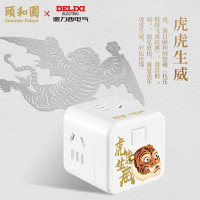 德力西电气X颐和园联名灵感魔方排插 CD98H-CK4X/B YHY