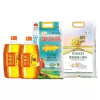 胡姬花古法花生油1.918L*2 金龙鱼御品盘锦大米5kg 福临门巴盟优选蒙香瑞雪小麦粉5Kg