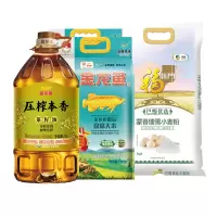 金龙鱼压榨本香菜籽油5L 金龙鱼御品盘锦大米5kg *2 福临门巴盟优选蒙香瑞雪小麦粉5Kg 喜乐组合C
