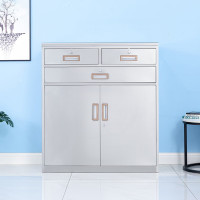 域赢201不锈钢储物柜家用餐柜收纳柜餐边柜三抽