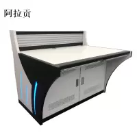 阿拉贡监控操作台双联定制电脑机房指挥中心控制台平台桌调度台加厚双联带灯1200*900*750