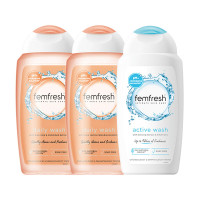 芳芯(femfresh) 女性私处洗液护理液三支装套装(洋甘菊*2+百合*1)