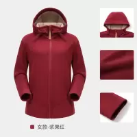 骆驼 女连帽抓绒外套AA32263624果浆红S-2XL 尺码请备注