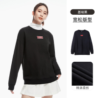 骆驼女款圆领卫衣J0W123123基础黑S-2XL 尺码请备注