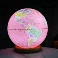 funglobe地球仪 触摸灯滚珠款AR地球仪 8英寸20cm 公主粉 811HM3(360度充电款)