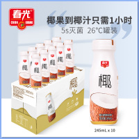 春光食品植物蛋白饮料椰子汁245ml*10瓶/箱 椰肉椰奶咖啡伴侣