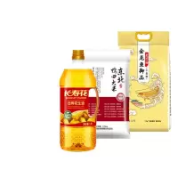 长寿花花生油1L 裕道府鸭田大米2.5kg 金龙鱼御品麦芯粉(小麦粉)2.5Kg 乐享组合B