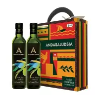 中粮安达露西特级初榨橄榄油礼盒750ml*2瓶+东北大米5kg