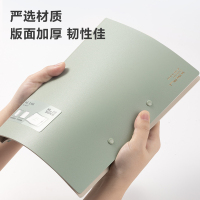 得力(deli)折页板夹文件夹资料夹多功能夹板硬壳讲义写字板书垫板夹子商务办公用品学生用横款折页板夹NS177绿色