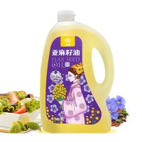 宫粮 一级冷榨纯香亚麻籽油 月子油胡麻油物理压榨食用油 亚麻籽油2L*2