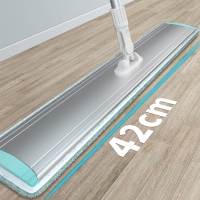 美丽雅铝板沾布平拖HC081857 家用木地板地拖大号懒人干湿两用拖地神器吸水墩布铝板