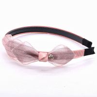 韩国简约发饰淑女头饰布艺蕾丝蝴蝶结头箍甜美可爱发箍发带女网红