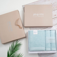 洁玉(Jeyu) 阿瓦提超低捻尊享毛巾三套装礼盒TG19-04C(浴巾1条+毛巾2条)