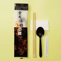 京竹 一次性筷子四件套舌尖餐巾纸巾牙签640套/箱