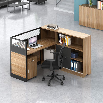 域赢屏风办公桌职员办公桌员工位电脑桌工作卡座高隔断桌单人位含椅子