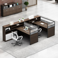 域赢屏风办公桌职员办公桌组合简约现代电脑桌员工桌F型双人位