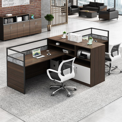 域赢屏风办公桌职员办公桌组合简约现代电脑桌员工桌T字型双人位