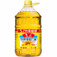 鲁花 葵花仁油5.7L*1 物理压榨一级葵花籽油 家用食用油