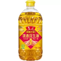鲁花 香飘万家 5S压榨 一级浓香花生油 1.8L*1桶