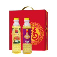 中粮·悦润 万紫千红健康油礼盒A 亚麻籽油400ml+红花籽油400ml 800ml