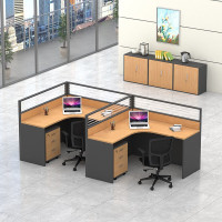 域赢职员办公桌屏风办公桌员工桌电脑桌工作位7型2人位
