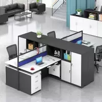 域赢屏风办公桌职员工位电脑桌工作卡座高隔断财务桌十字型四人位