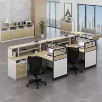 域赢屏风办公桌职员办公桌简约现代隔断员工位电脑桌工作卡位F型2人