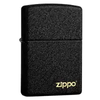 ZIPPO之宝打火机黑裂漆经典商标