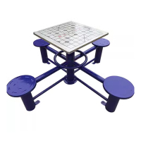 室外健身器材户外老年人象棋桌 社区健身室外广场器材 不锈钢桌面象棋桌(地上)