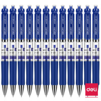 得力(deli)按动中性笔 S01 0.5mm 12支/盒 单盒装