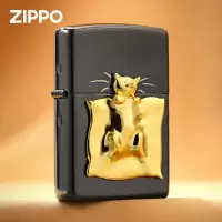 ZIPPO之宝打火机 猫咪万睡套装 LZE-0746-C01 zippo煤油防风打火机