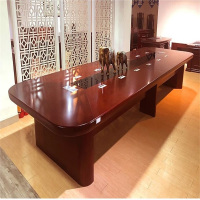 思达佳 会议桌 现代椭圆形开会桌 胡桃木色 7000*2100*760mm