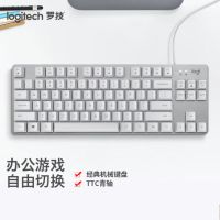 罗技(Logitech) K835 机械键盘 有线键盘 办公键盘 电脑键盘TTC轴 青轴 K835 白色 青轴