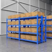 臻远 ZYJJ-HJ-030 仓储货架库房置物架重型货架蓝色主架1500*600*2000mm/300kg